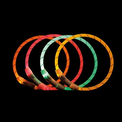 Trixie Lichtgevende Halsband Hond Flash Usb Tpu / Nylon Oranje 45X0,7 Cm