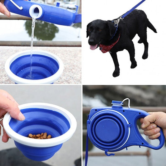 honden riem met ingebouwde water fles
