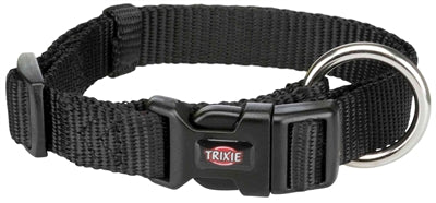 Trixie Halsband Hond Premium Zwart 22-35X1 Cm