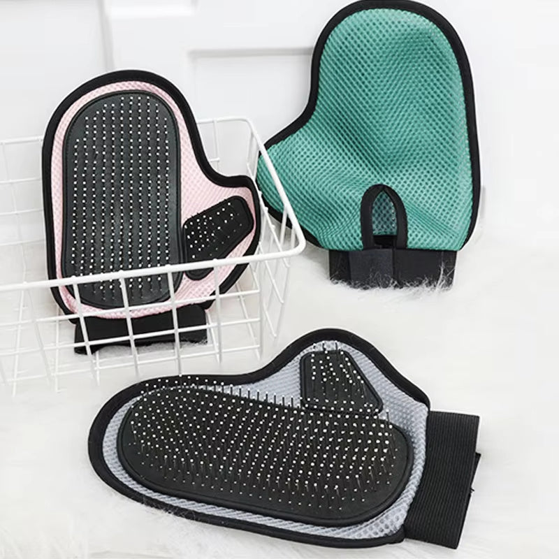 Handschoen borstel voor hond & kat