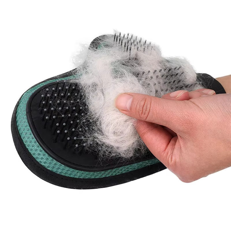 Handschoen borstel voor hond & kat