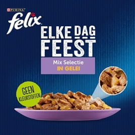 FELIX POUCH ELKE DAG FEEST IN GELEI TONIJN / KABELJAUW / RUND / KIP