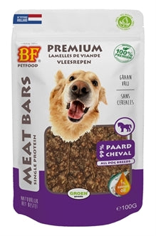 BF PETFOOD MEAT BARS PAARD 100gram