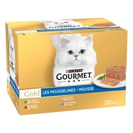 GOURMET GOLD MOUSSE MIXED KONIJN / RUND / KALF / LAM